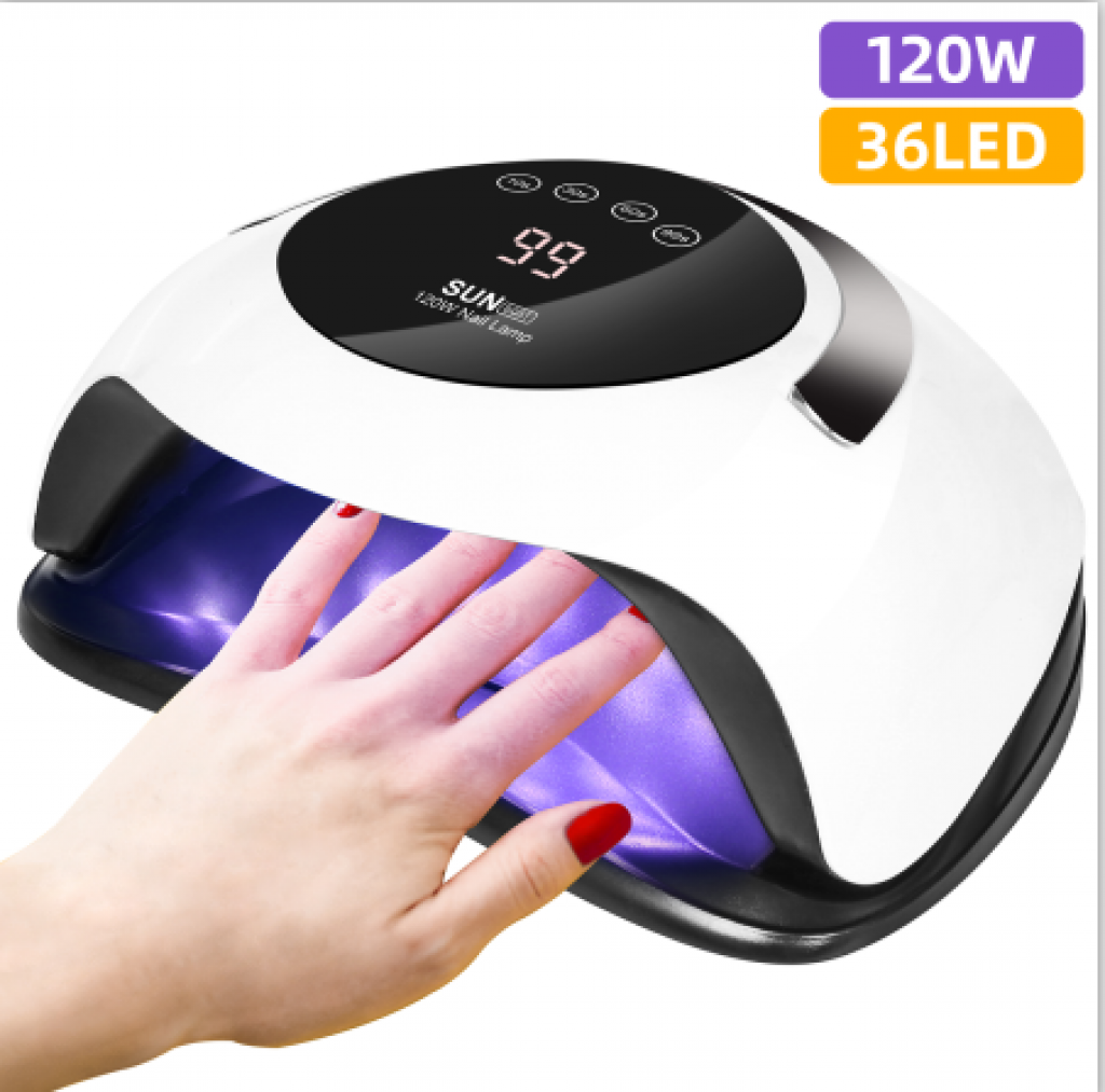 120W UV Gel Nail Lamp, Drying LED UV Light Curing manicure Lamp with 4