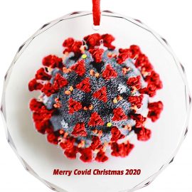 Christmas 2020 Gag Gift Lasercut Glass Cut Keepsake Ornament Double Sided Design 3in x 3in x 1/4in Yankee Swap White Elephant Dirty Santa